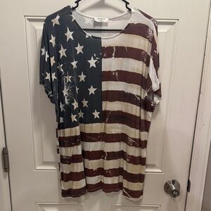 Zenana Outfitters Cream Graphic Tee with Black Print